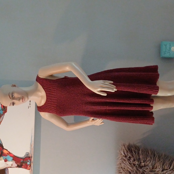 🔥🔥Free People Waterfall ruffle Trapeze sweater dress XS Fall - Picture 1 of 16